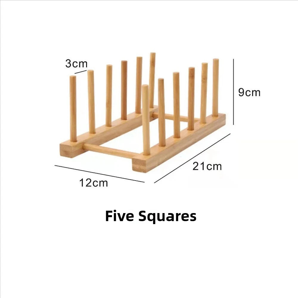 Bamboo Dish & Lid Organizer
