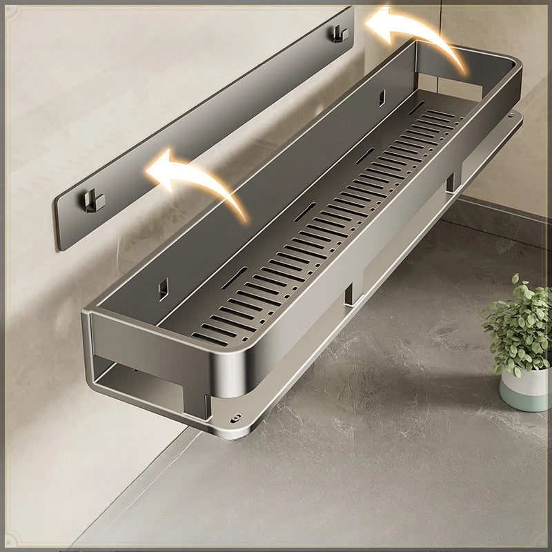 Wall-Mounted Spice Rack with Hooks