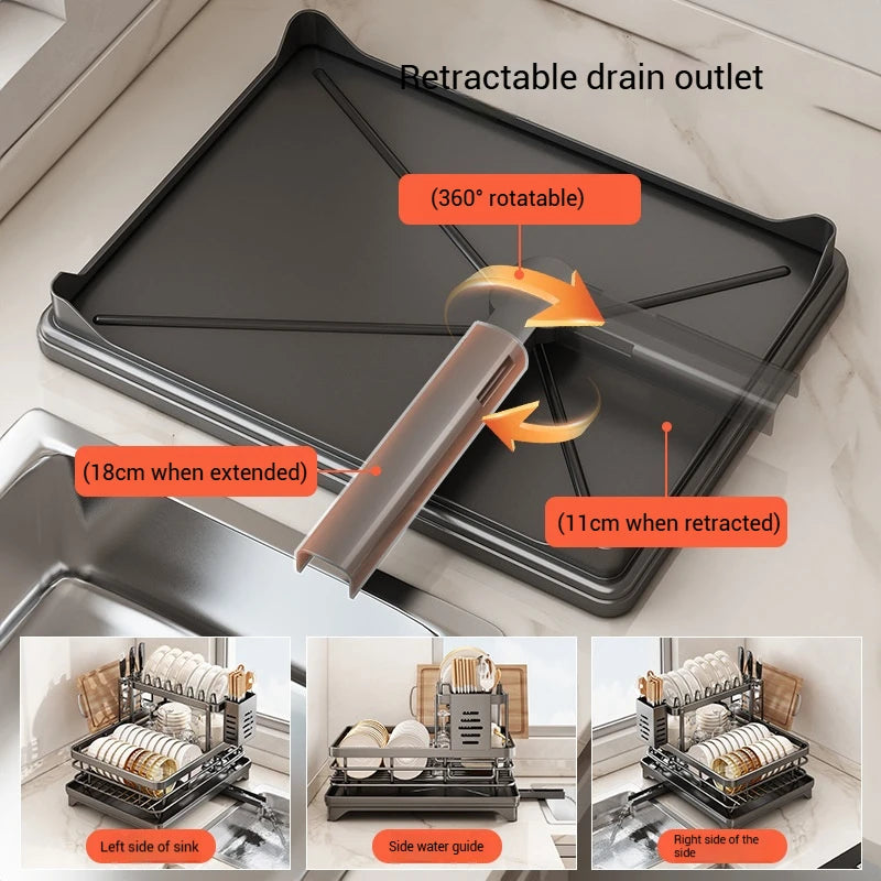 Adjustable Over-Sink Dish Drying Rack
