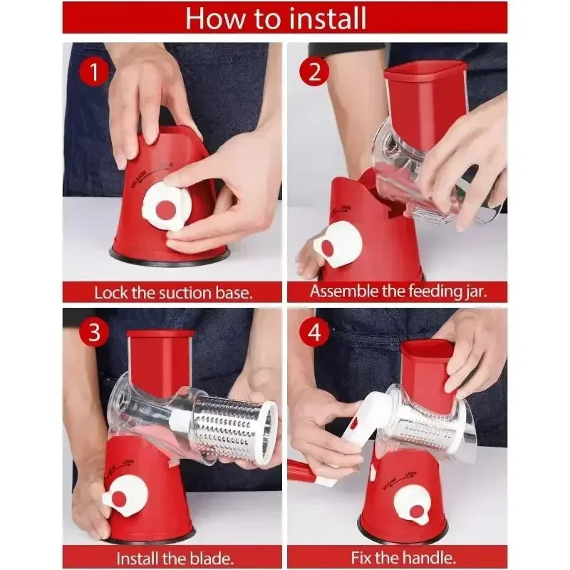 3-in-1 Rotary Vegetable Slicer