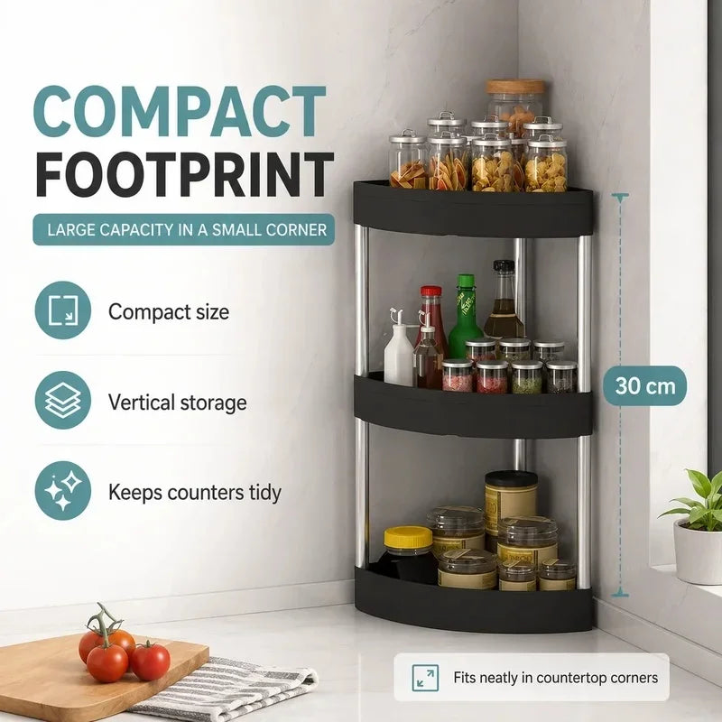 Triangle Corner Spice Rack