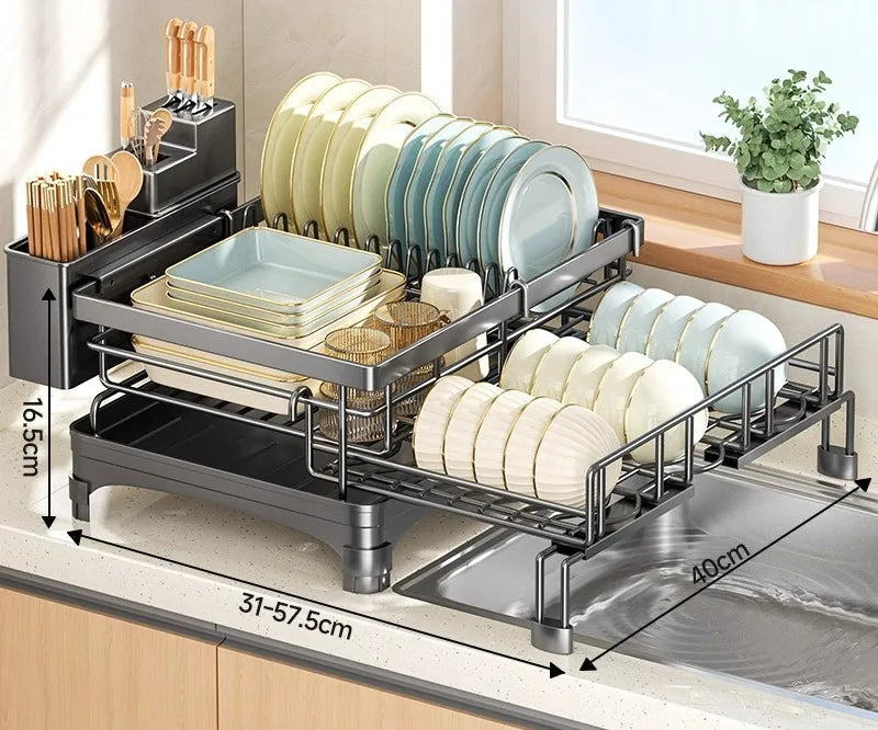 Expandable Foldable Over-Sink Dish Rack