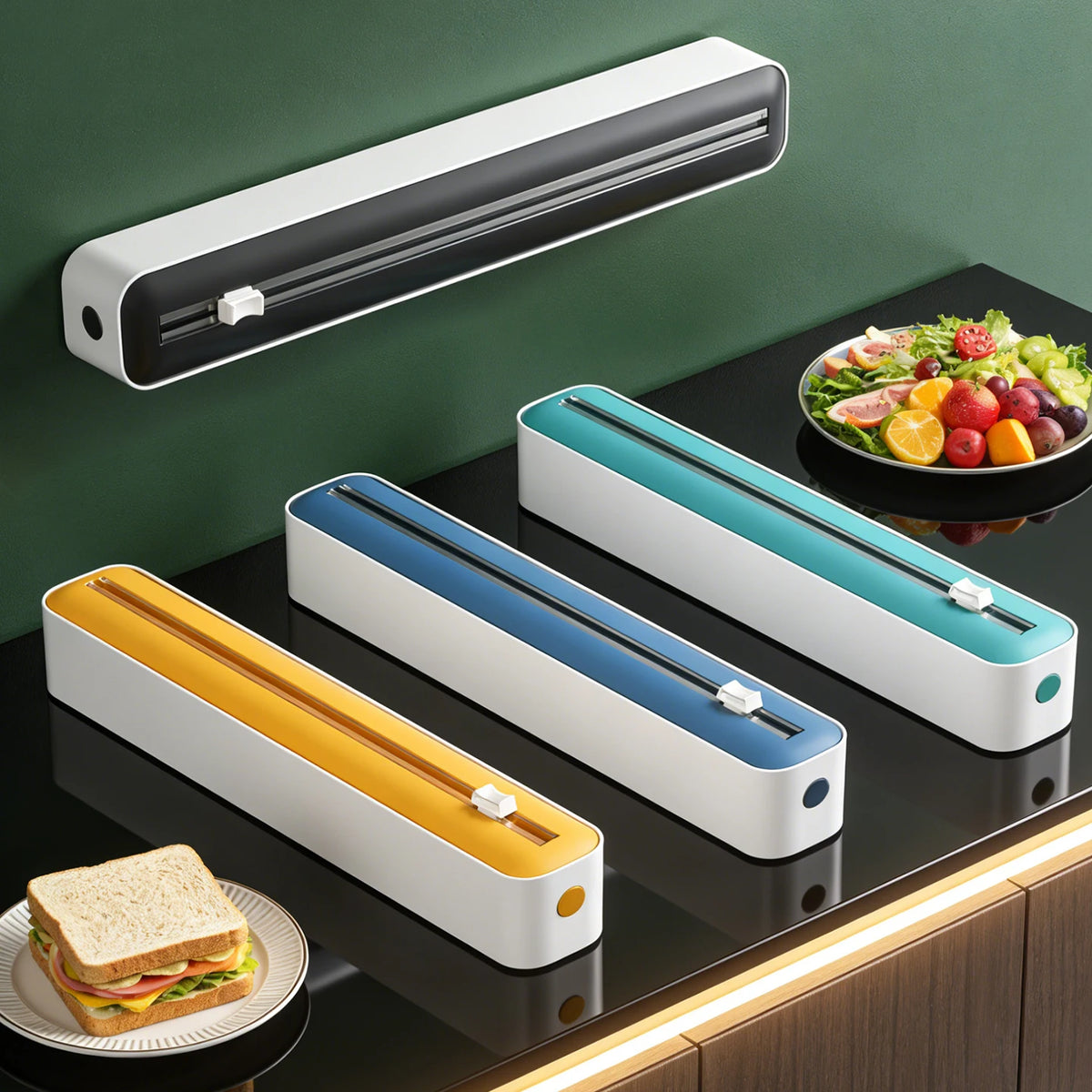 Wall-Mount Plastic Wrap Cutter