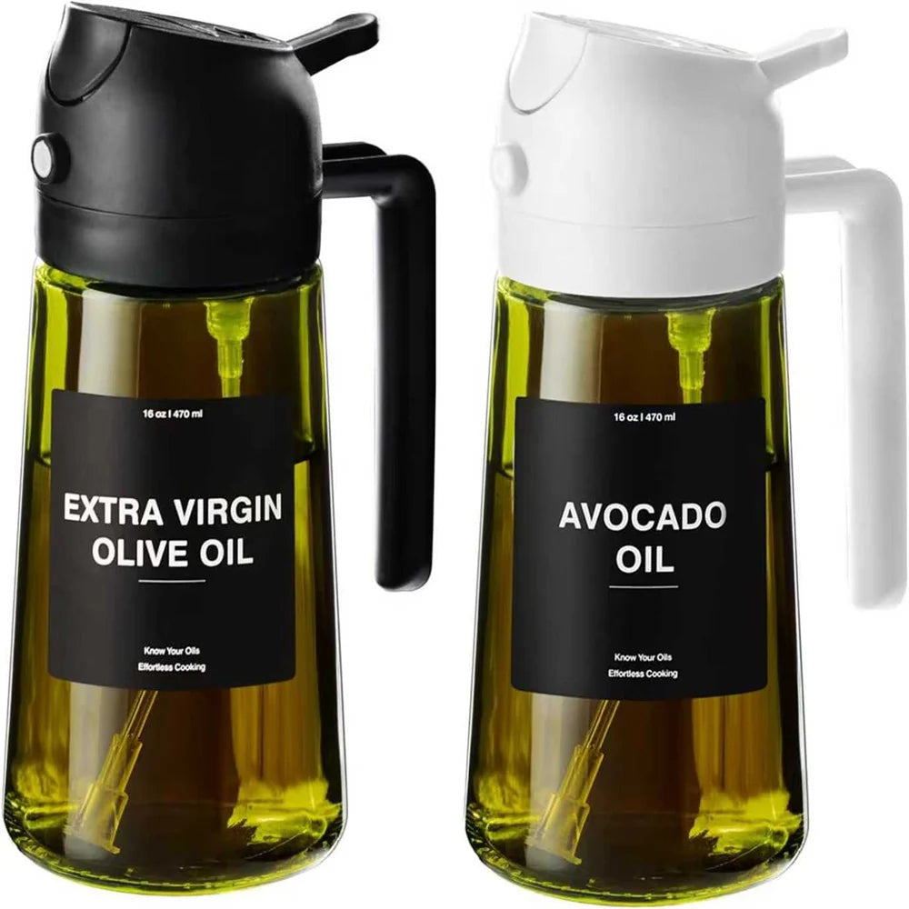 2-in-1 Glass Oil Sprayer & Dispenser