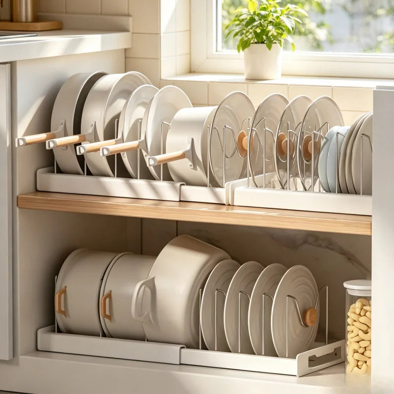 Expandable Pots & Pans Organizer