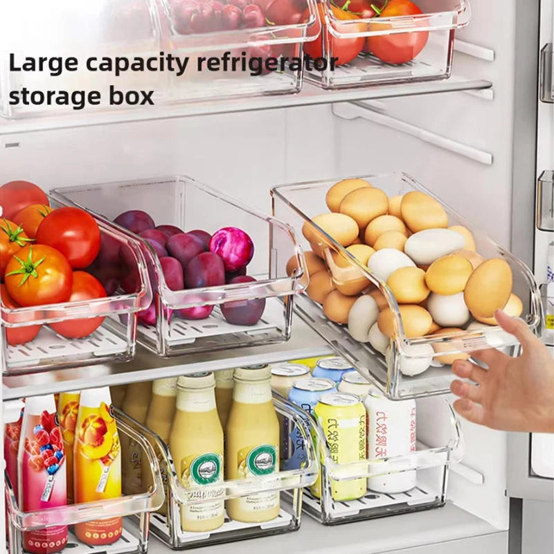 Clear Refrigerator Storage Bin