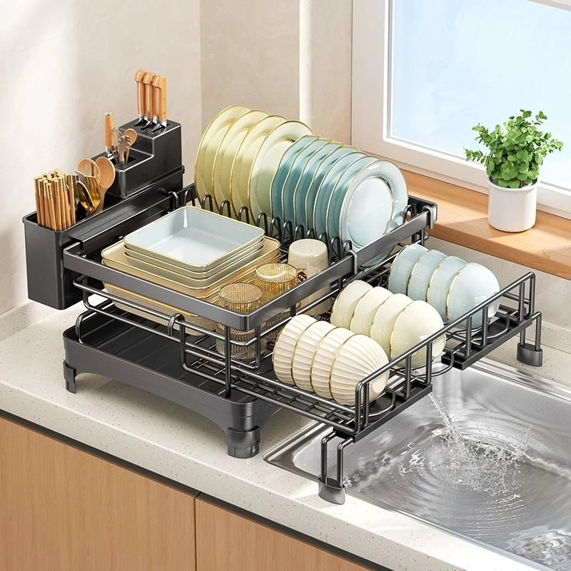 Expandable Foldable Over-Sink Dish Rack