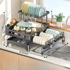Expandable Foldable Over-Sink Dish Rack