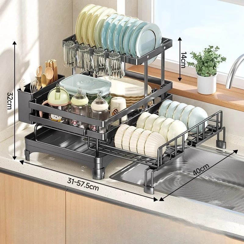 Expandable Foldable Over-Sink Dish Rack