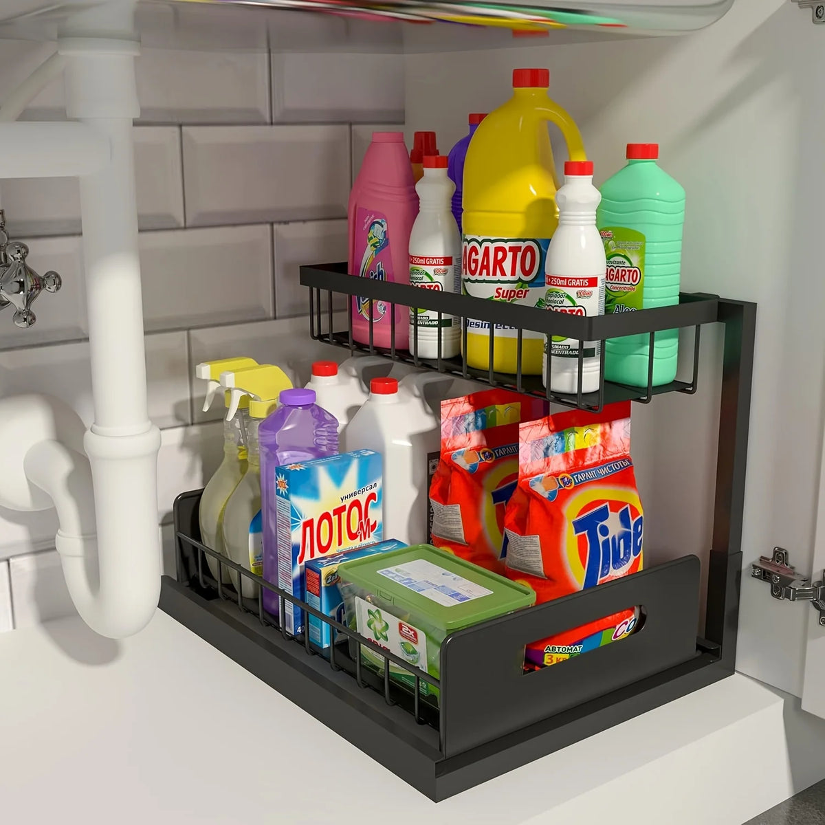 2-Tier Pull-Out Under Sink Organizer