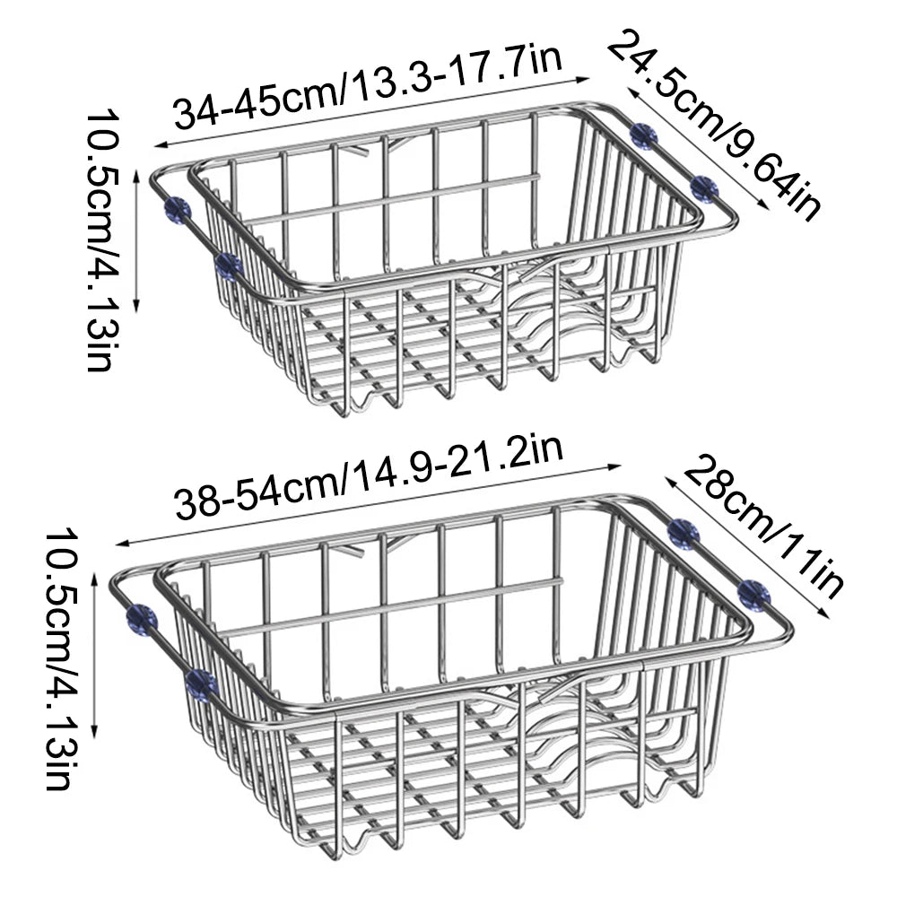 Telescopic Stainless Steel Sink Rack