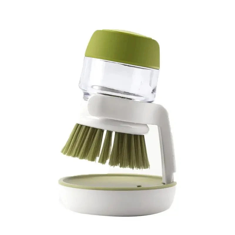 Soap-Dispensing Dish Scrub Brush
