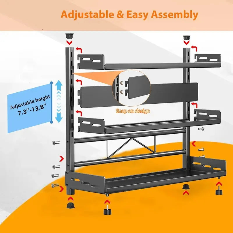 3-Tier Adjustable Spice Rack
