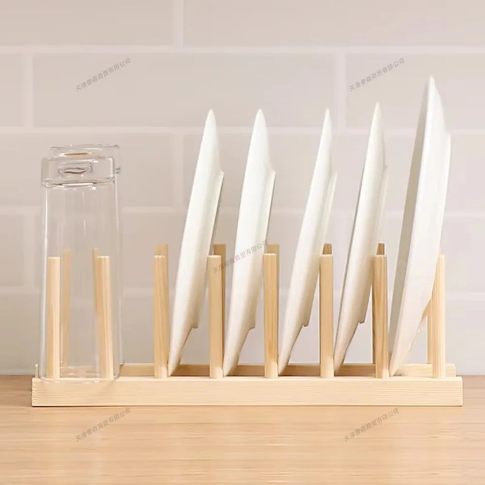 Bamboo Dish & Lid Organizer
