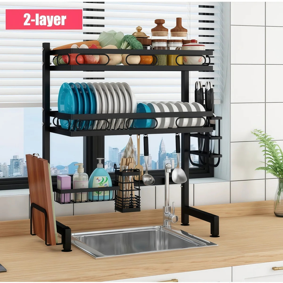55cm Over-Sink Dish Drying Rack