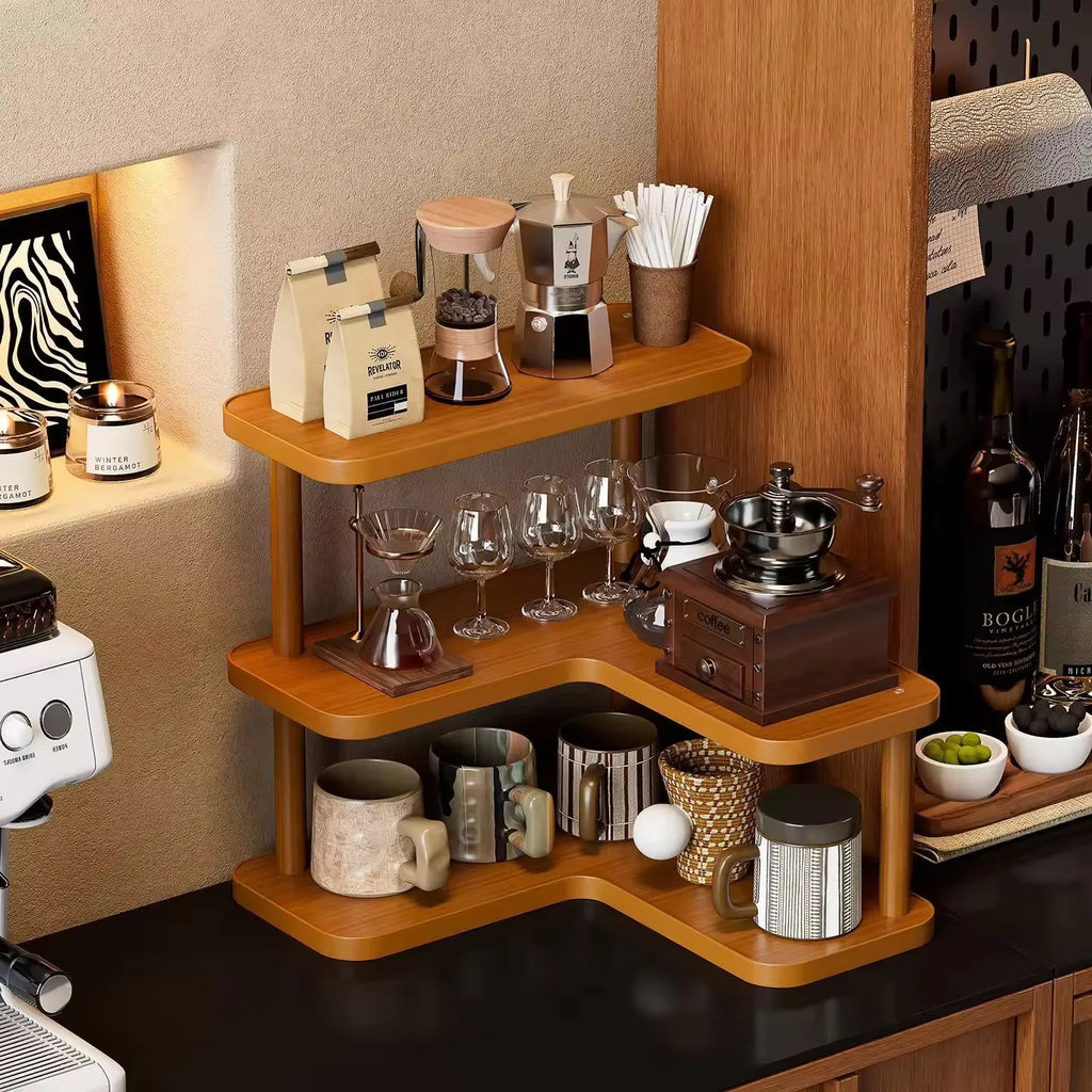 Corner Coffee Mug Organizer