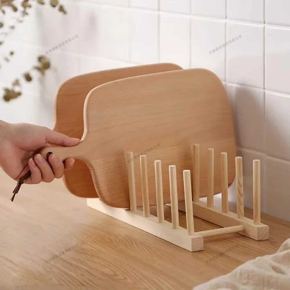 Bamboo Dish & Lid Organizer