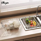 Telescopic Stainless Steel Sink Rack