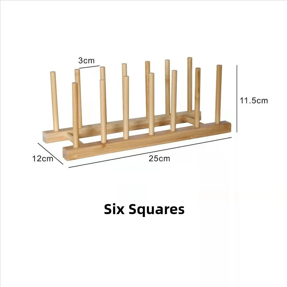 Bamboo Dish & Lid Organizer