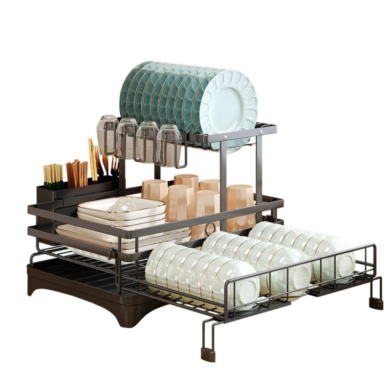Expandable Foldable Over-Sink Dish Rack