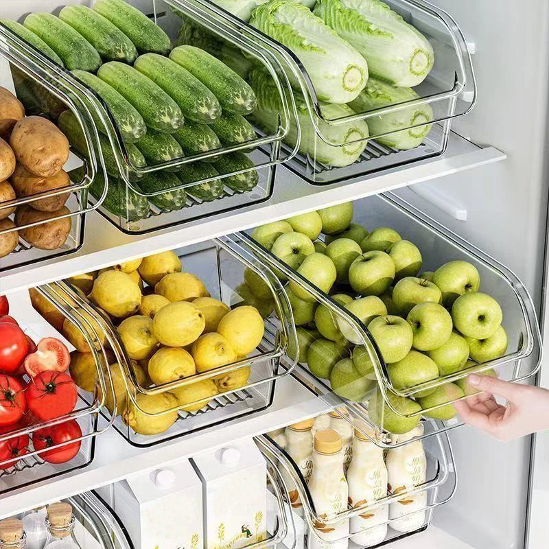 Clear Refrigerator Storage Bin