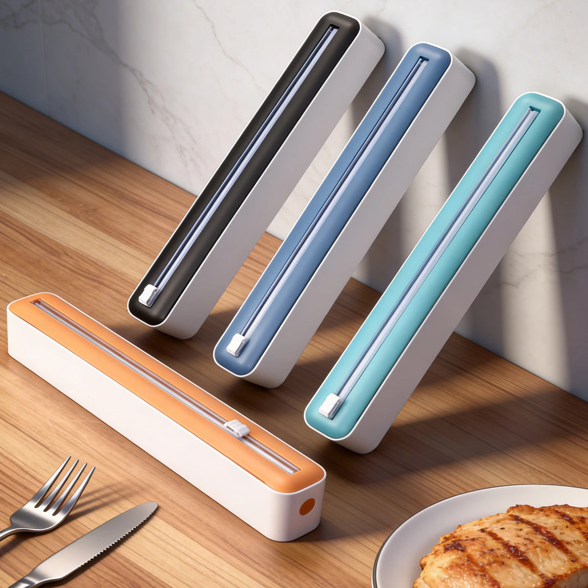 Wall-Mount Plastic Wrap Cutter