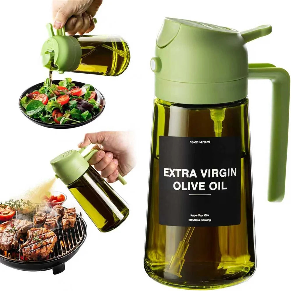 2-in-1 Glass Oil Sprayer & Dispenser