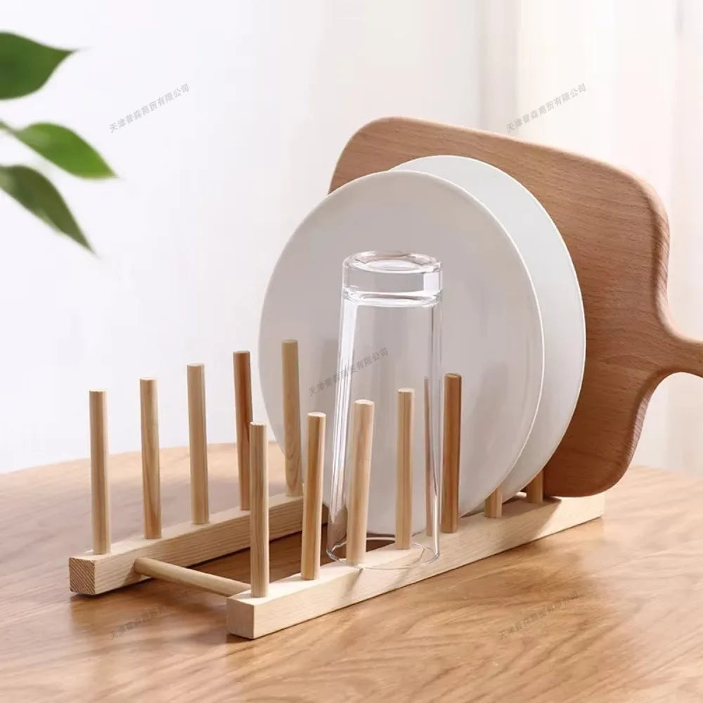 Bamboo Dish & Lid Organizer