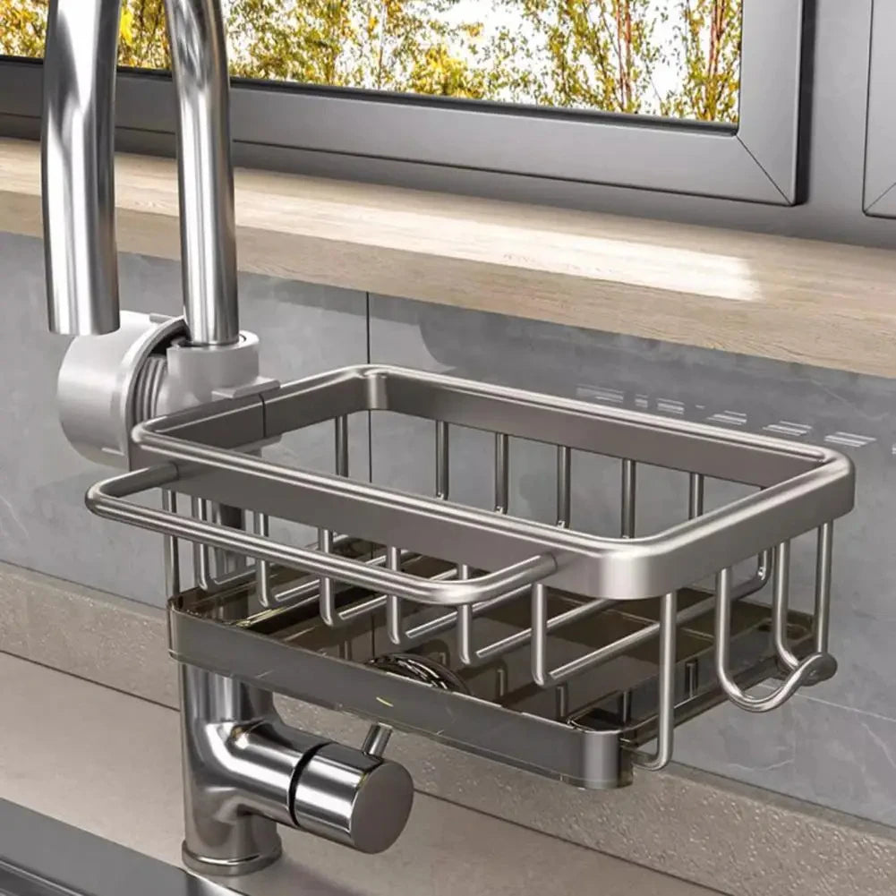 Faucet-Mounted Sink Organizer