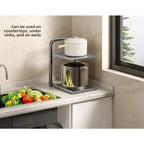 Multi-Tier Stainless Steel Cabinet Shelf