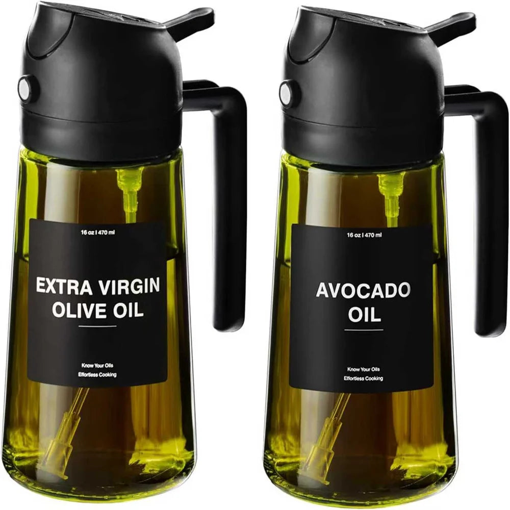 2-in-1 Glass Oil Sprayer & Dispenser
