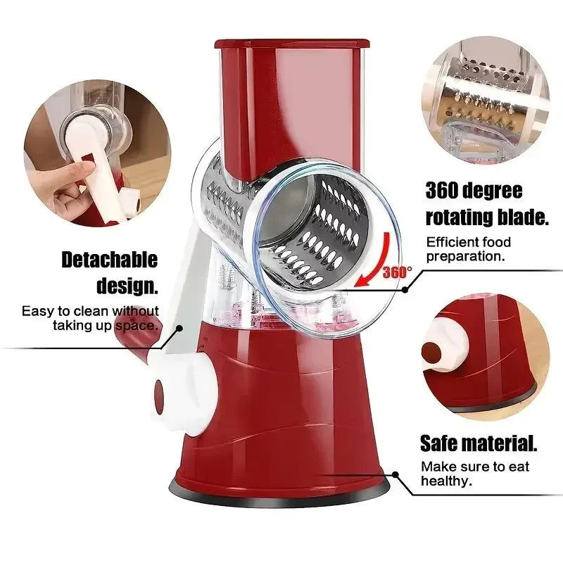 3-in-1 Rotary Vegetable Slicer