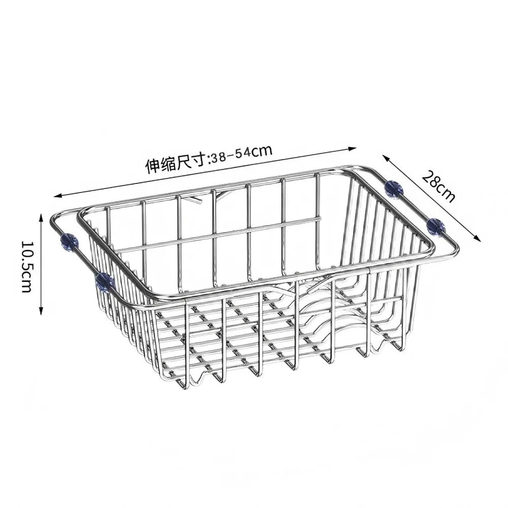 Telescopic Stainless Steel Sink Rack