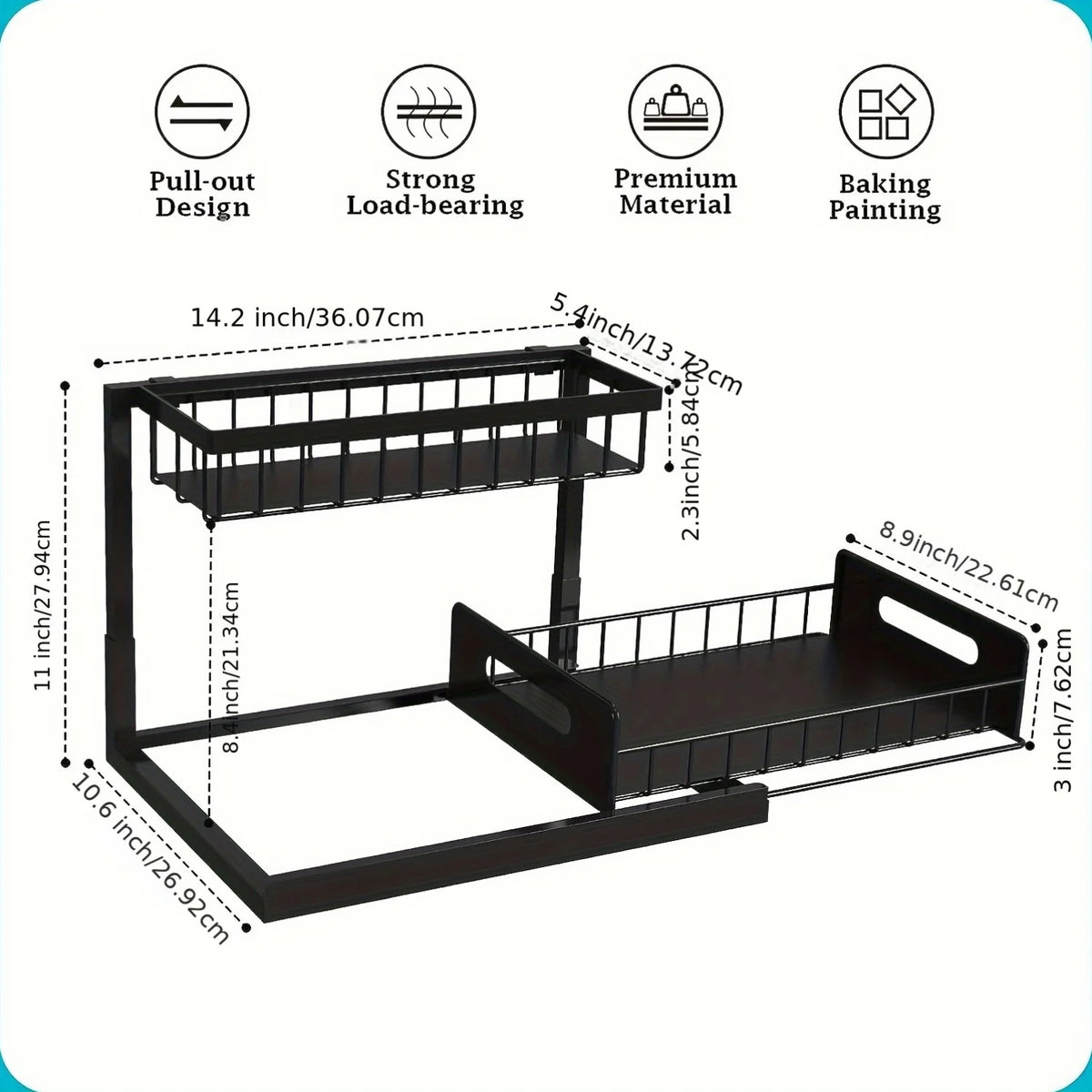 2-Tier Pull-Out Under Sink Organizer