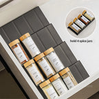 4-Tier Adjustable Spice Drawer Organizer