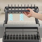 Adjustable Over-Sink Dish Drying Rack