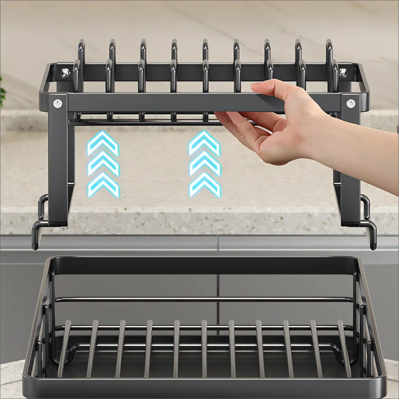 Adjustable Over-Sink Dish Drying Rack