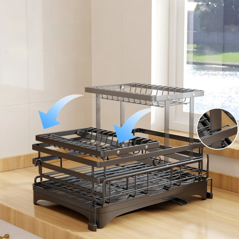 Expandable Foldable Over-Sink Dish Rack