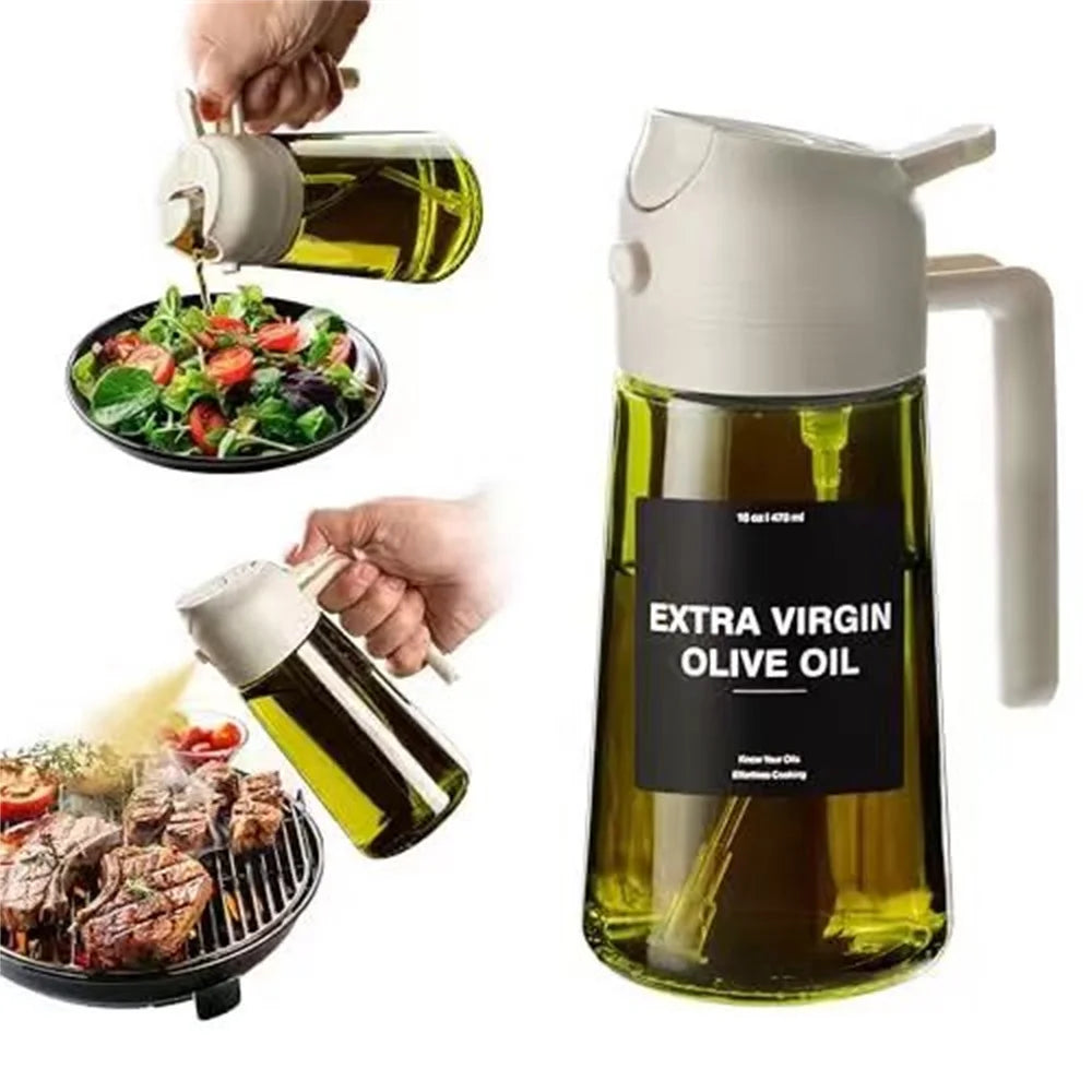 2-in-1 Glass Oil Sprayer & Dispenser