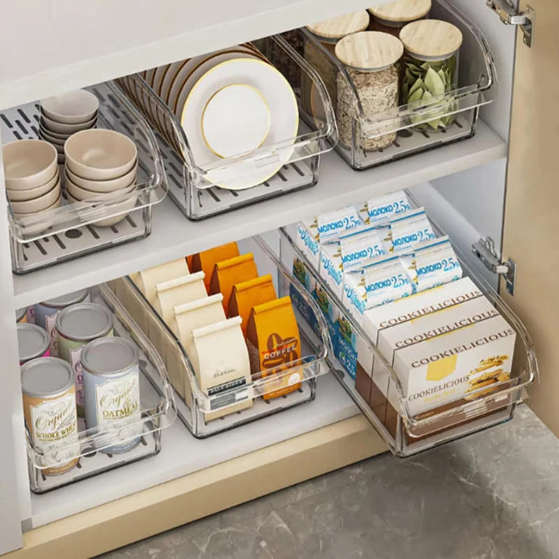 Clear Refrigerator Storage Bin
