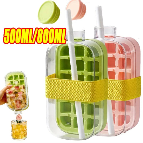 2-in-1 Ice Cube Tray Water Bottle