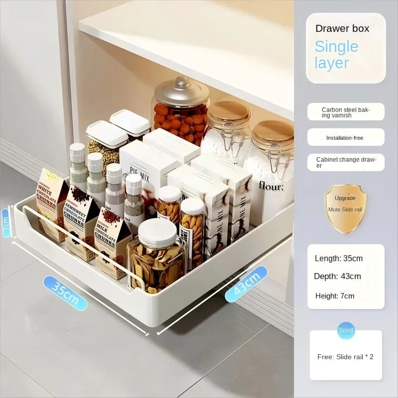 Pull-Out Cabinet Storage Drawer