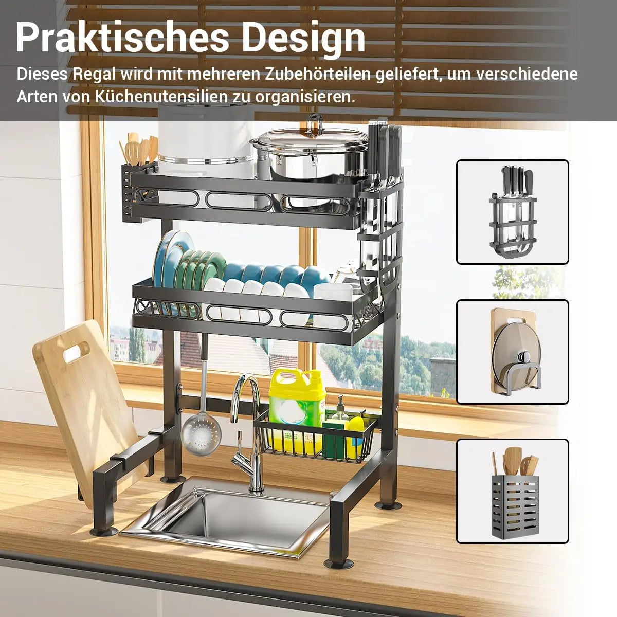55cm Over-Sink Dish Drying Rack