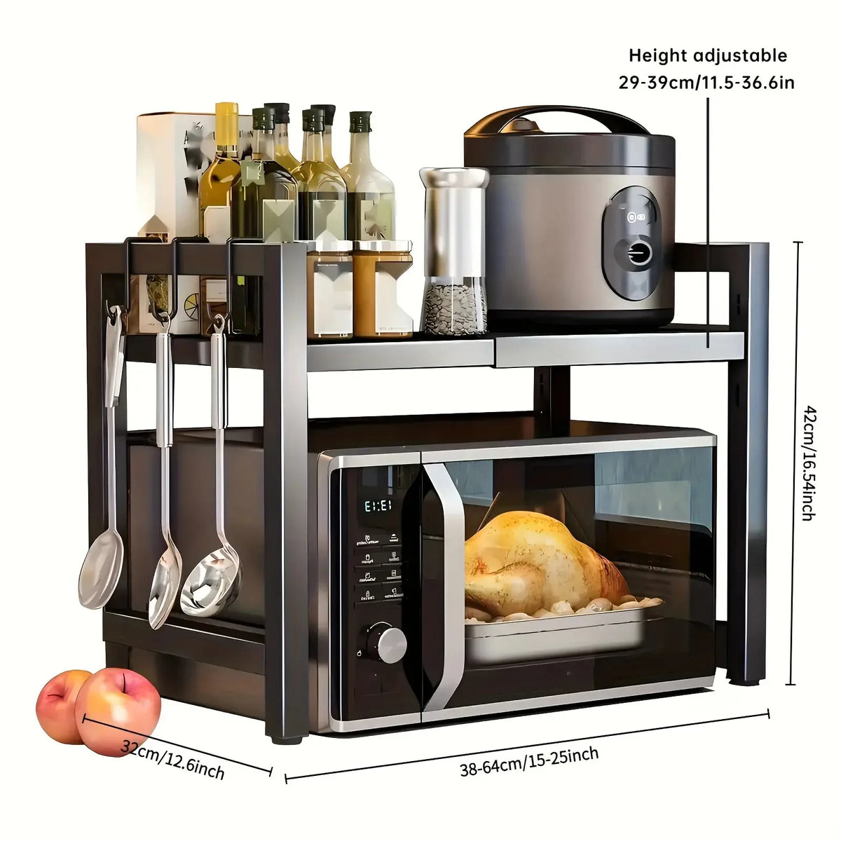 Adjustable Microwave Oven Shelf