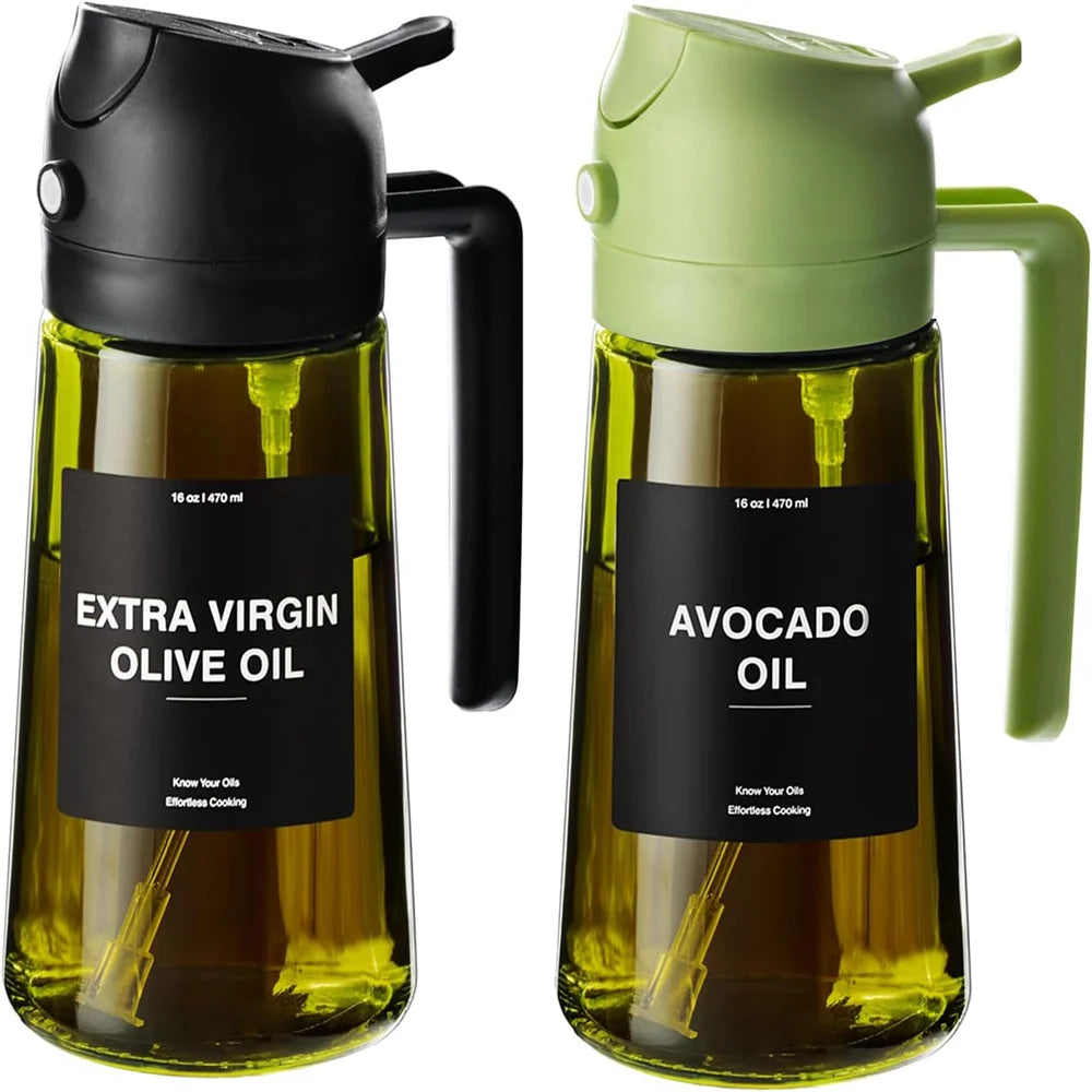 2-in-1 Glass Oil Sprayer & Dispenser