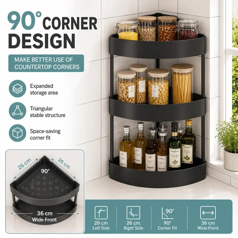 Triangle Corner Spice Rack