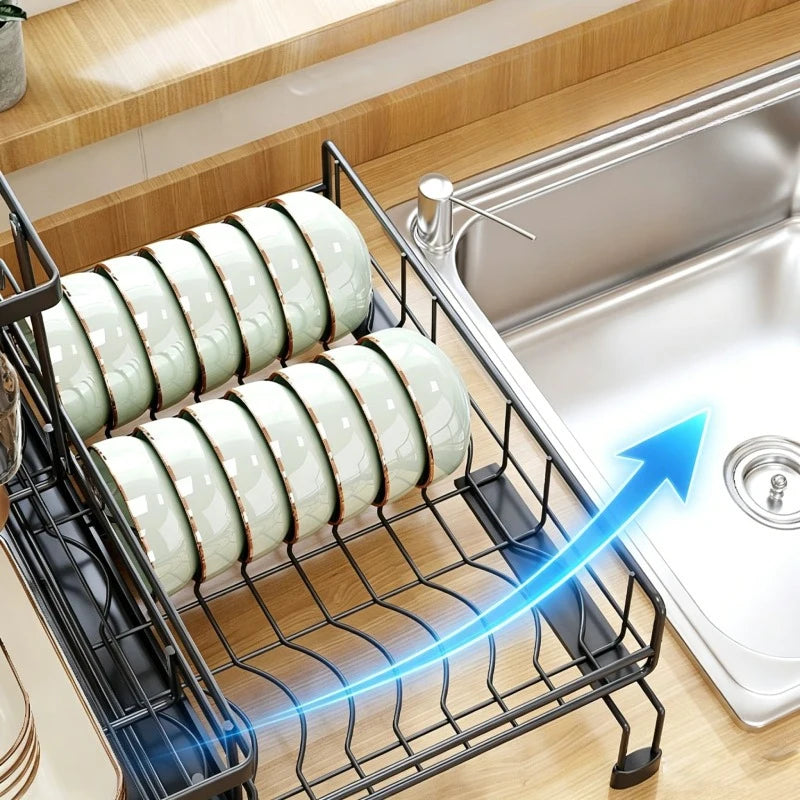 Expandable Foldable Over-Sink Dish Rack