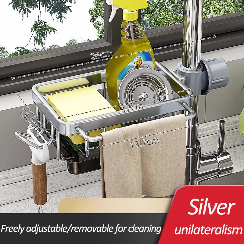 Faucet-Mounted Sink Organizer