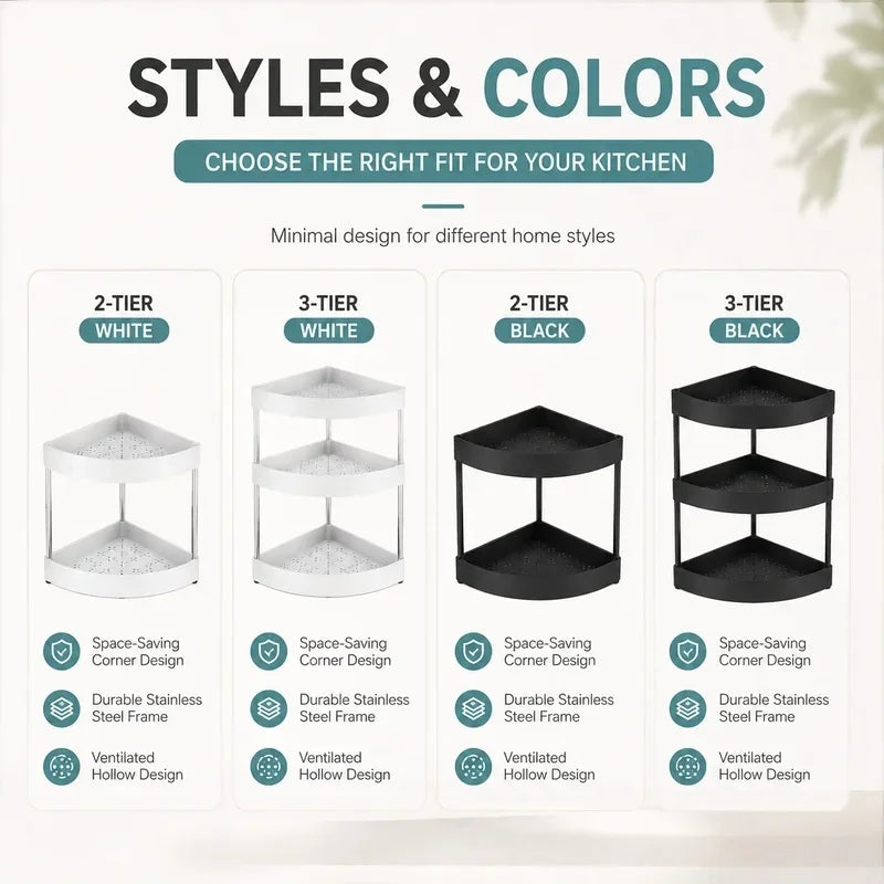 Triangle Corner Spice Rack