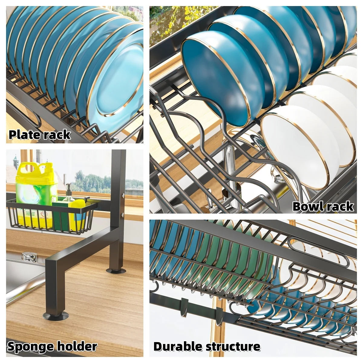 55cm Over-Sink Dish Drying Rack